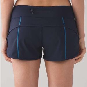 lululemon shorts navy blue